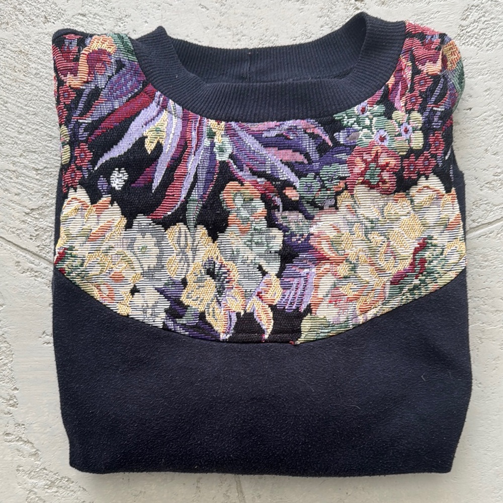 Vintage Justin Allen Xtra Grandma Floral Pull Over Sweater| cottagecore